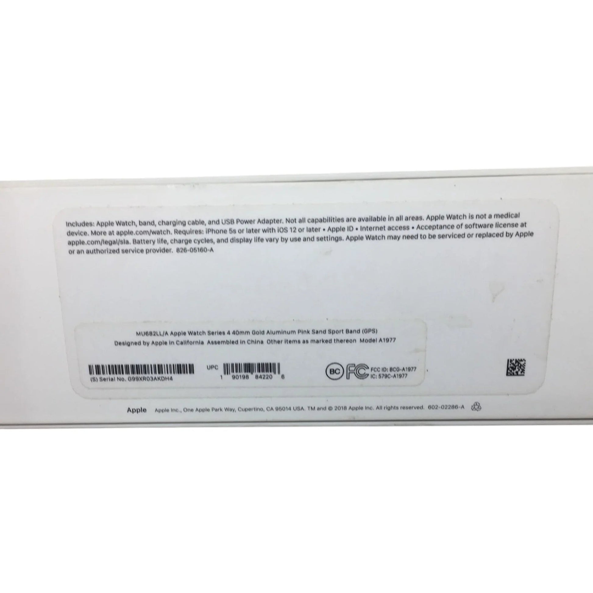Apple Watch Series 4 40mm Gold Aluminum Pink Sand Sports Band (Watch is Cracked - See pictures) - apple - Watches - A+ Stuff