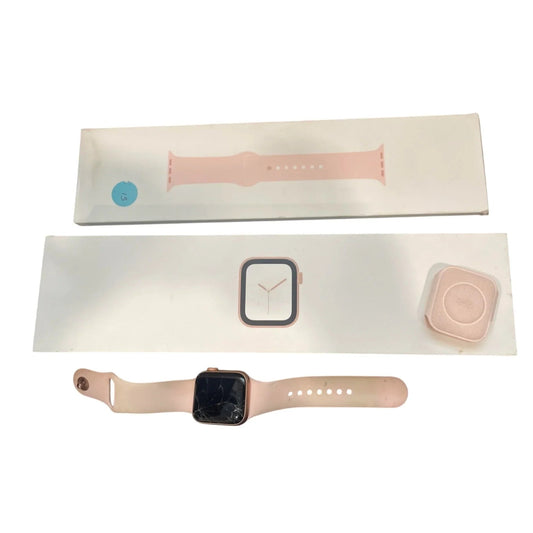 Apple Watch Series 4 40mm Gold Aluminum Pink Sand Sports Band (Watch is Cracked - See pictures) - apple - Watches - A+ Stuff