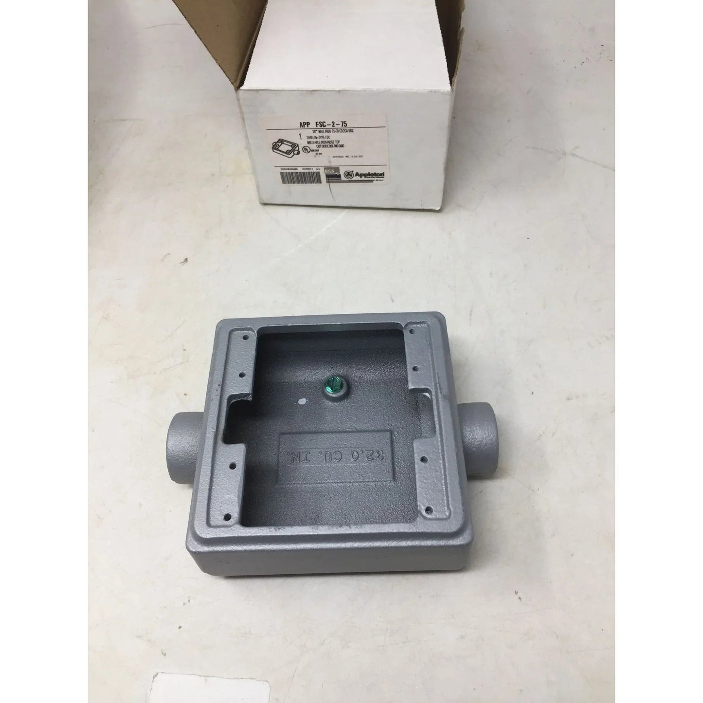 Appleton® UNILETS™ FSC275 Type FSC Heavy Duty Shallow Device Box With Internal Ground Screw, Malleable Iron, 32 cu - in Capacity, 2 Gangs, 2 O - Appleton - Tools - A+ Stuff