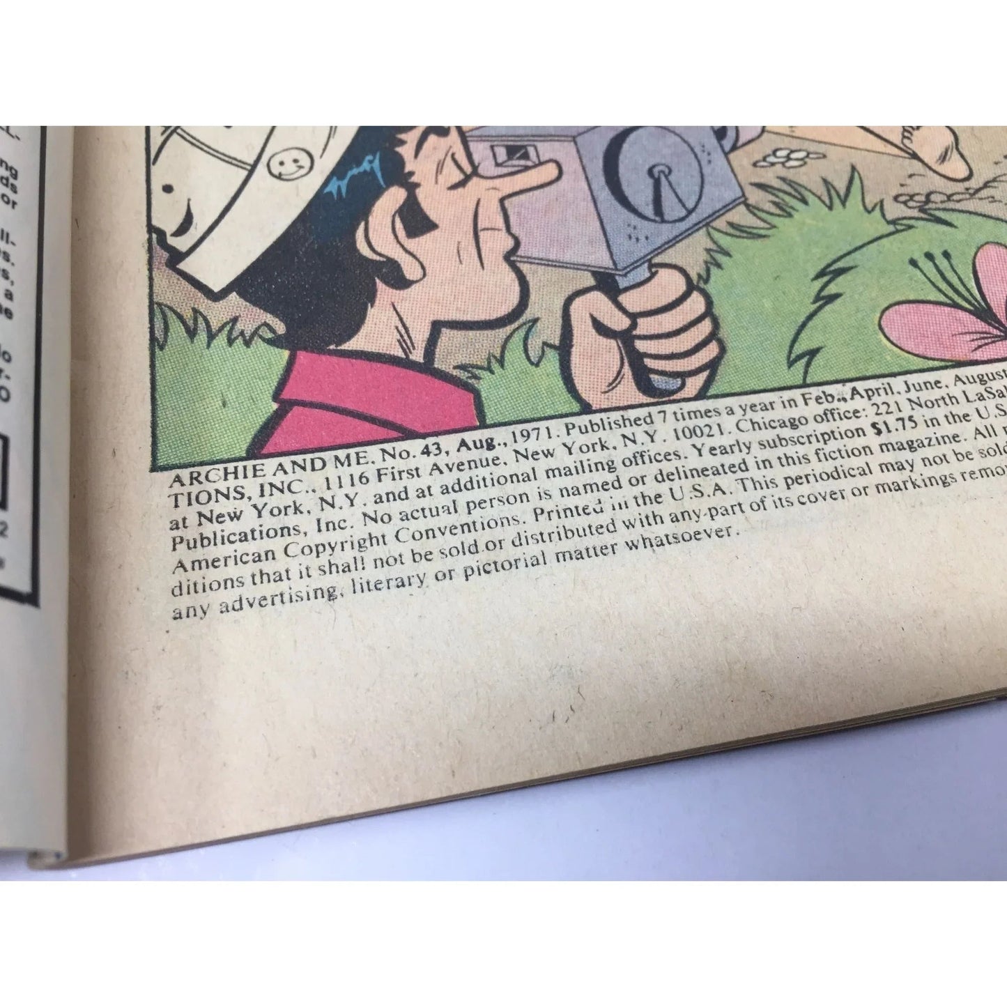 ''Archie and Me'' No. 43 Aug. 1971 Vintage Comic Book - A+ Stuff - comic books - A+ Stuff