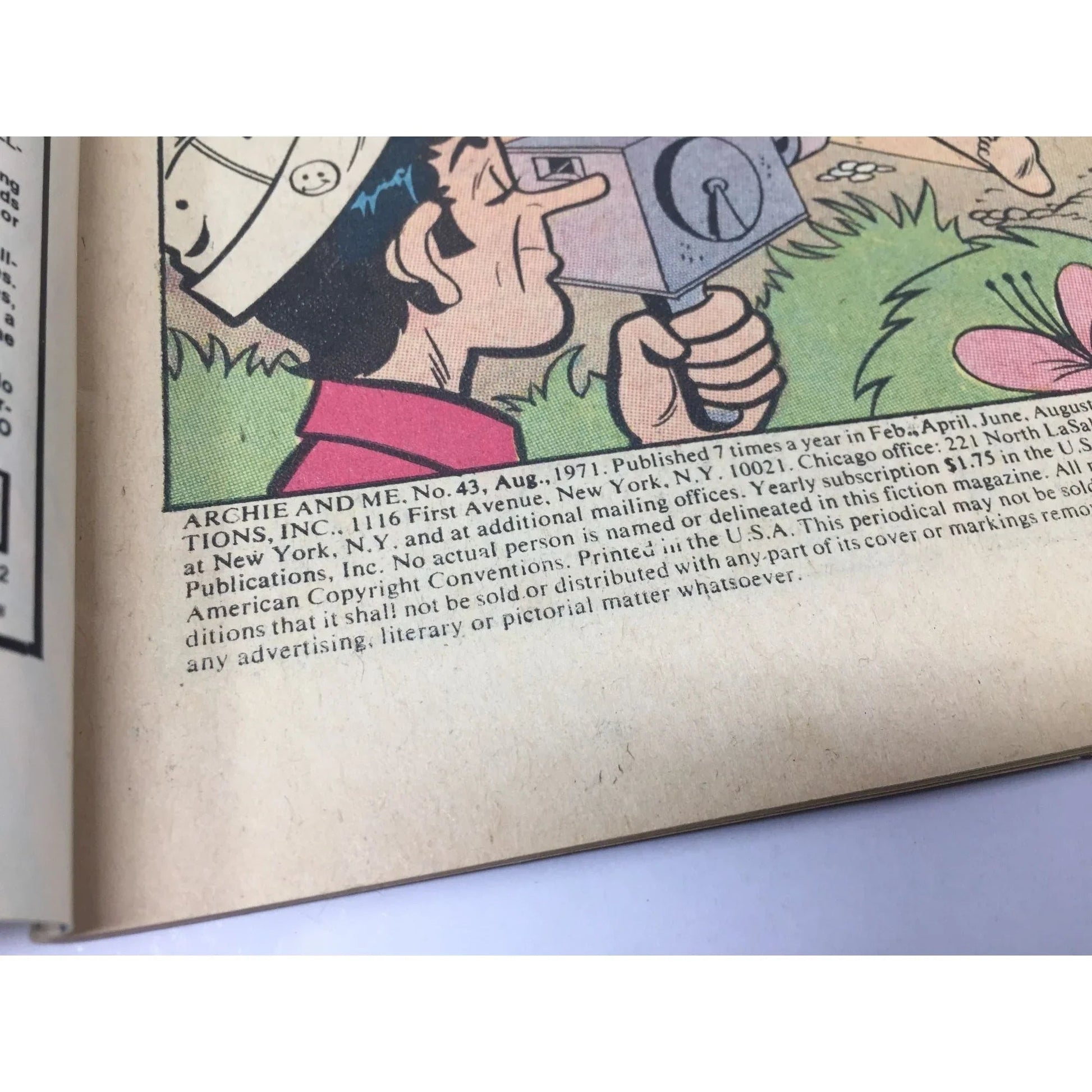 ''Archie and Me'' No. 43 Aug. 1971 Vintage Comic Book - A+ Stuff - comic books - A+ Stuff