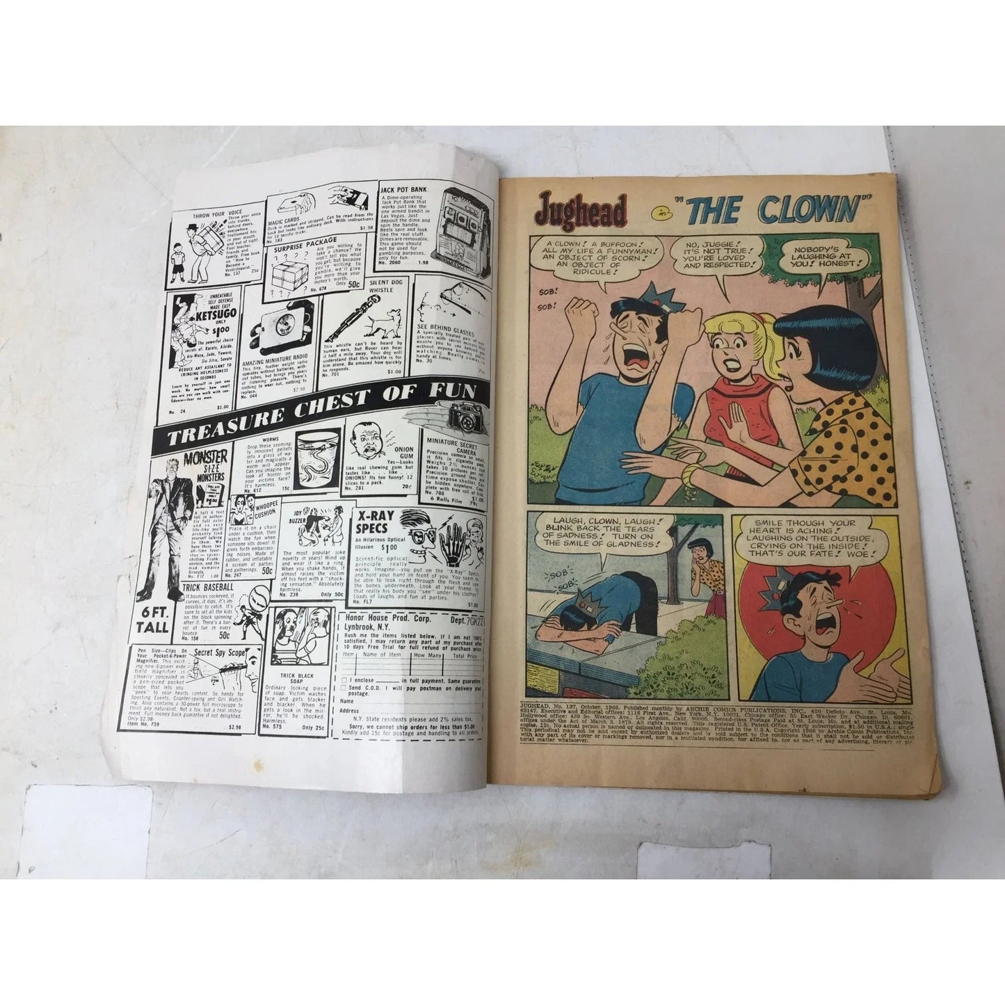 Archie Series ''Jughead'' Vintage Comic Book - No. 137 - A+ Stuff - comic book - A+ Stuff