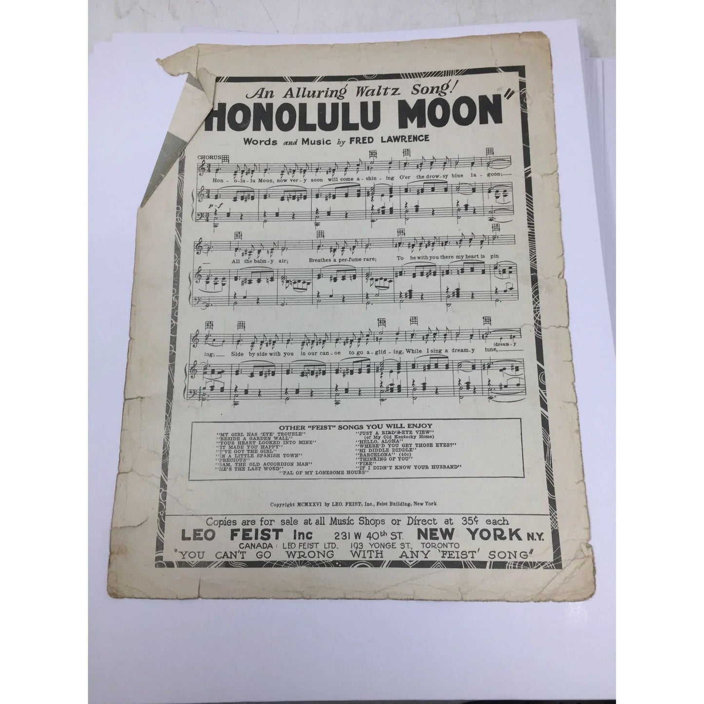 ''AT SUNDOWN LOVE IS CALLING ME HOME'' Sheet Music book - A+ Stuff - SHEET MUSIC - A+ Stuff