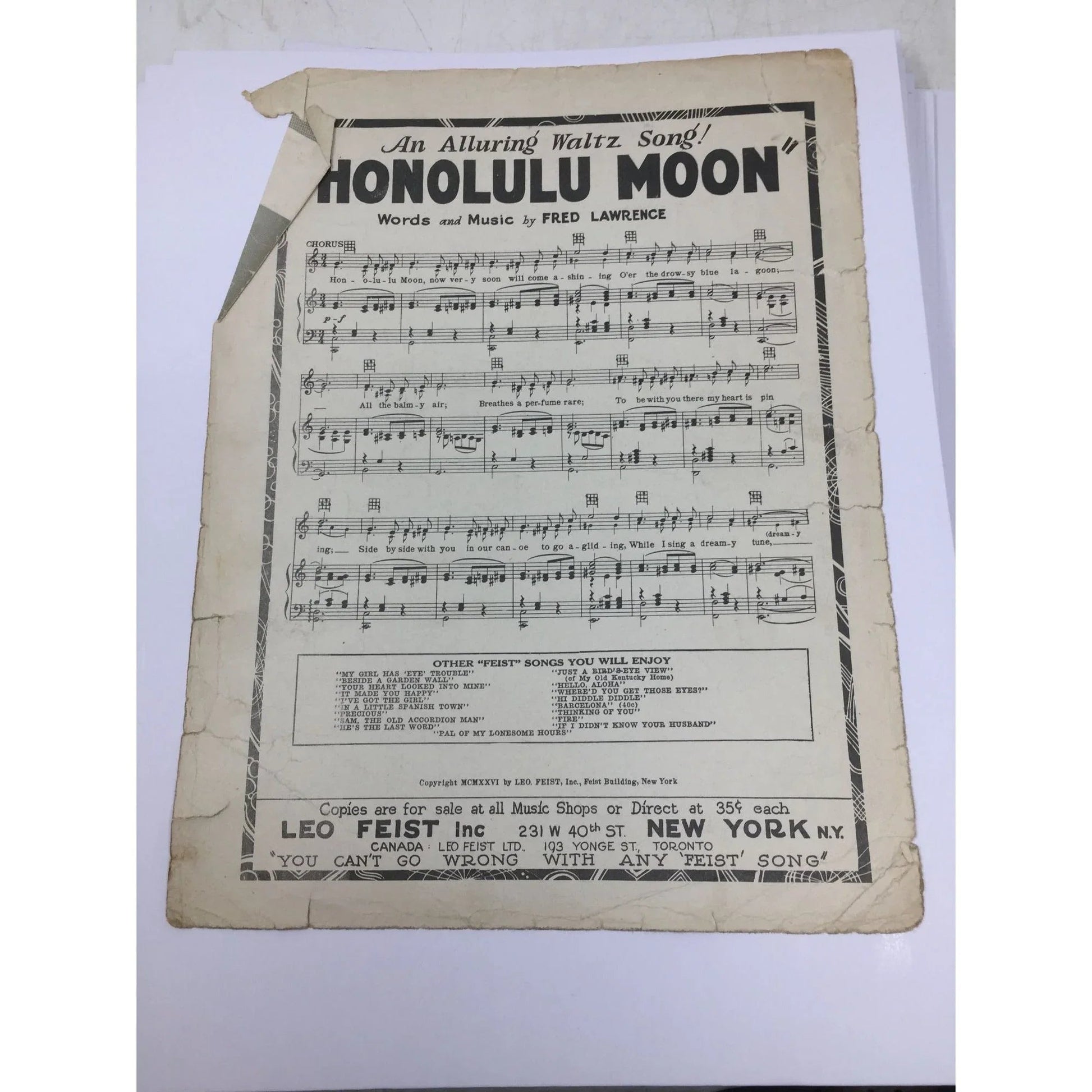 ''AT SUNDOWN LOVE IS CALLING ME HOME'' Sheet Music book - A+ Stuff - SHEET MUSIC - A+ Stuff