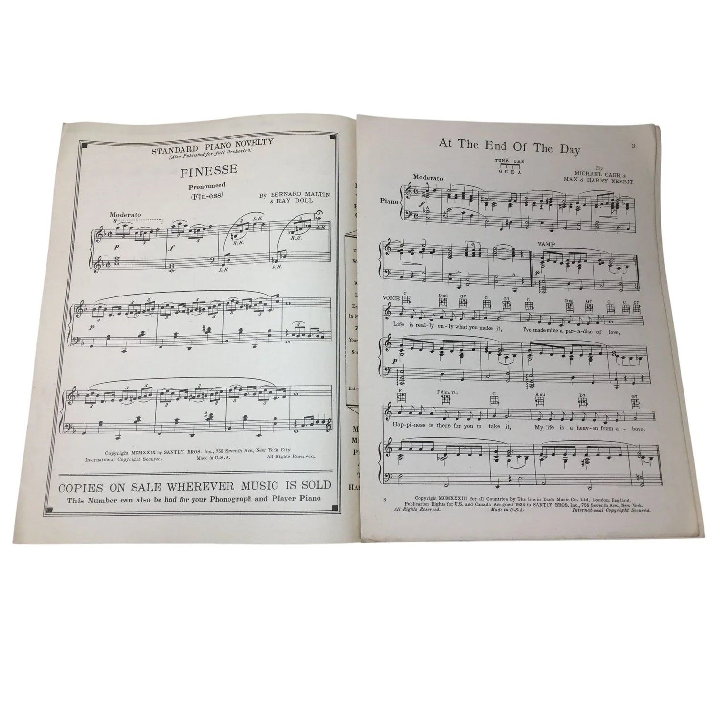 ''At The End of The Day'' by Michael Carr and Max & Harry Nesbit - A+ Stuff - SHEET MUSIC - A+ Stuff