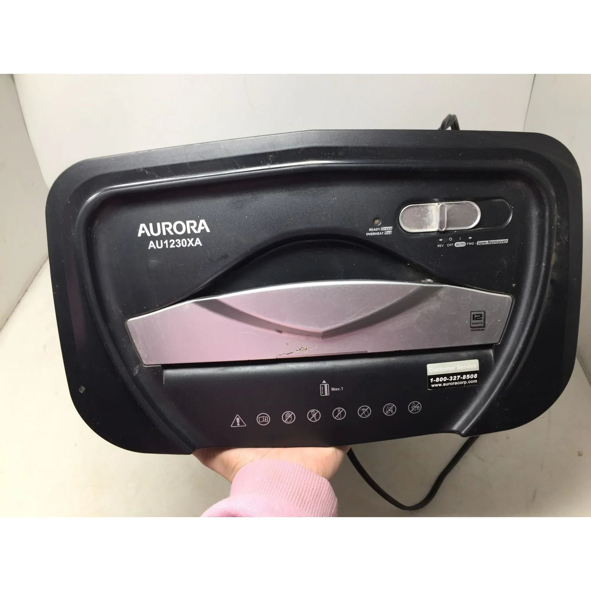 Aurora 12 - sheet crosscut paper and credit card shredder - A+ Stuff - Office Supplies - A+ Stuff