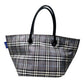 Autre Marque Burberrys London Gray Nova Check Blue Label NylonTote Bag - Burberry - Designer Bag - A+ Stuff