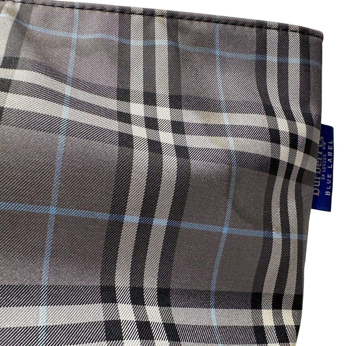 Autre Marque Burberrys London Gray Nova Check Blue Label NylonTote Bag - Burberry - Designer Bag - A+ Stuff