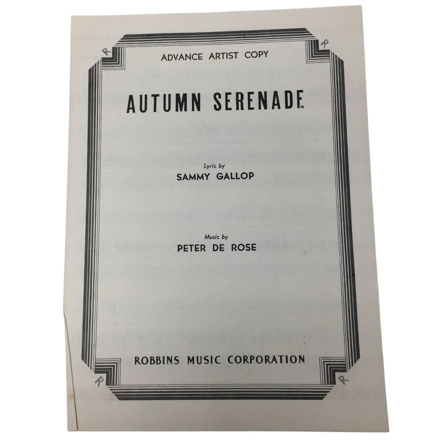 ''Autumn Serenade'' Vintage 1945 Sheet music - A+ Stuff - SHEET MUSIC - A+ Stuff