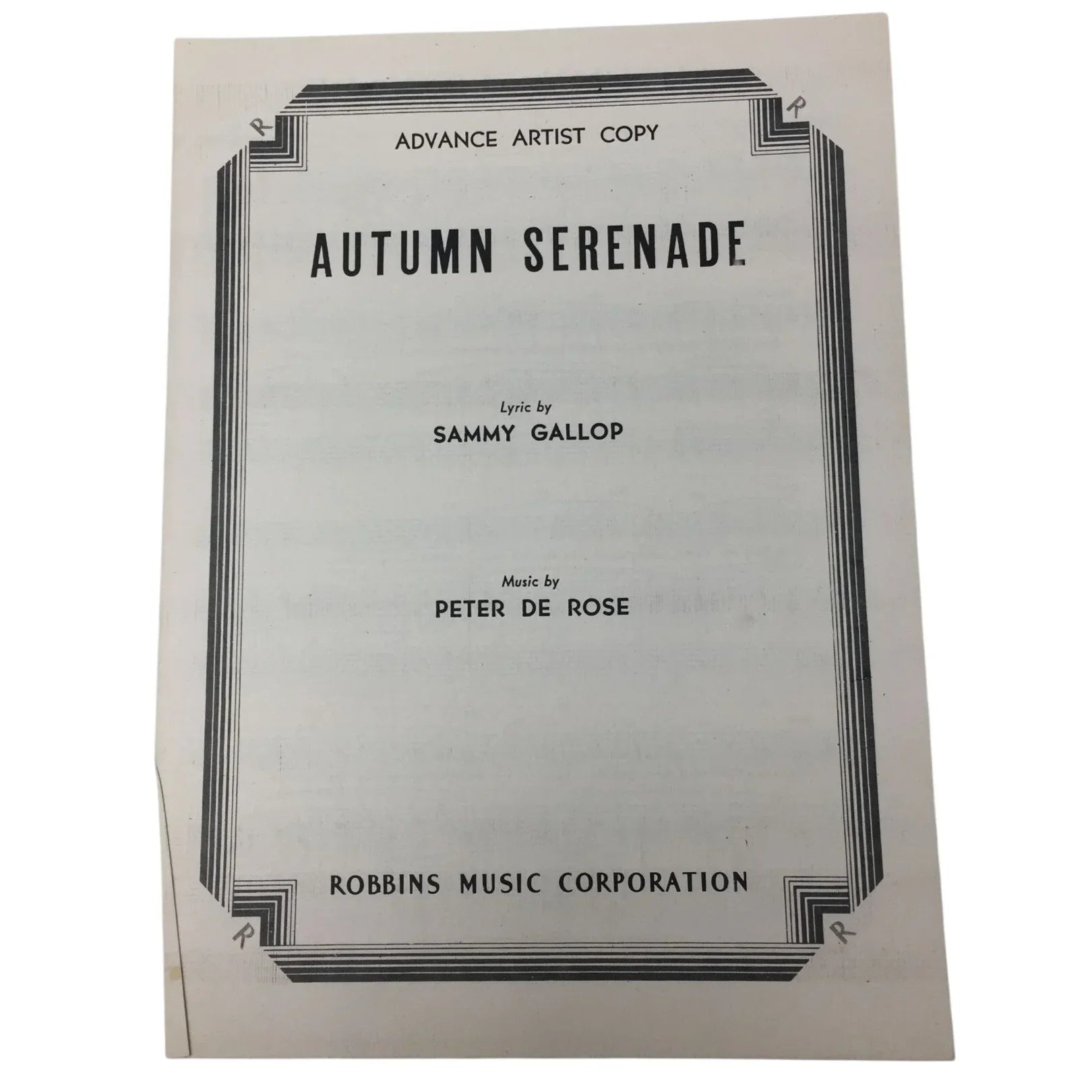 ''Autumn Serenade'' Vintage 1945 Sheet music - A+ Stuff - SHEET MUSIC - A+ Stuff