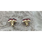 AVON Women's Red and White Flower Stud Earrings - avon - Earrings - A+ Stuff