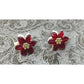 AVON Women's Red and White Flower Stud Earrings - avon - Earrings - A+ Stuff