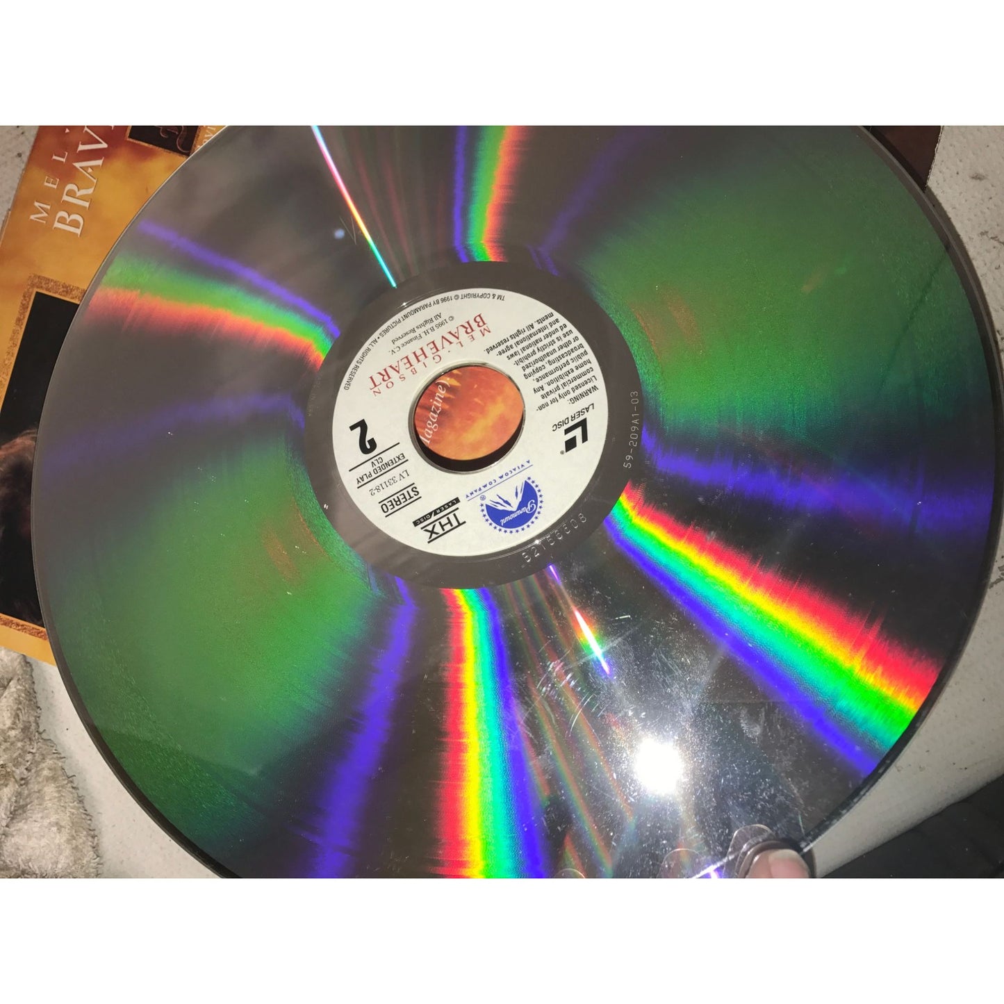 Vintage Mel Gibson Braveheart Laser Disc