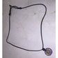 Women's Necklace with Black Rope And Purple Circle Pendant