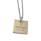 Gucci Logo Square Pendant on 19" Chain