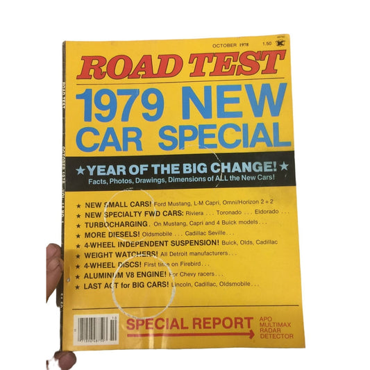 Road Test 1979 New Car Special Vintage Collectible Magazine - October 1978