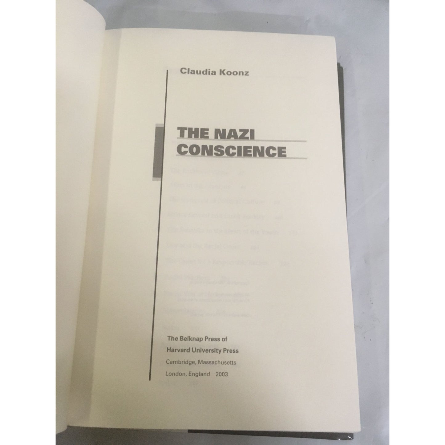 The Nazi Conscience Book by Claudia Koonz