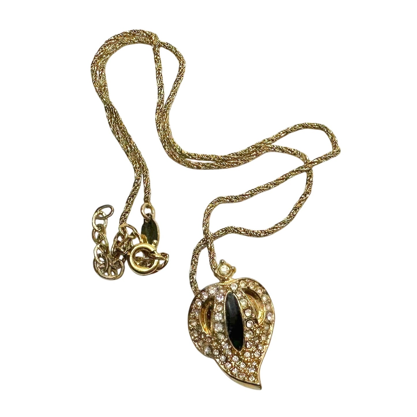 Christian Dior Germany Vintage Gold-Plated Leaf Necklace