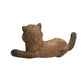 Small Vintage Brown Cat Kitten Figurine- About 3 inches long