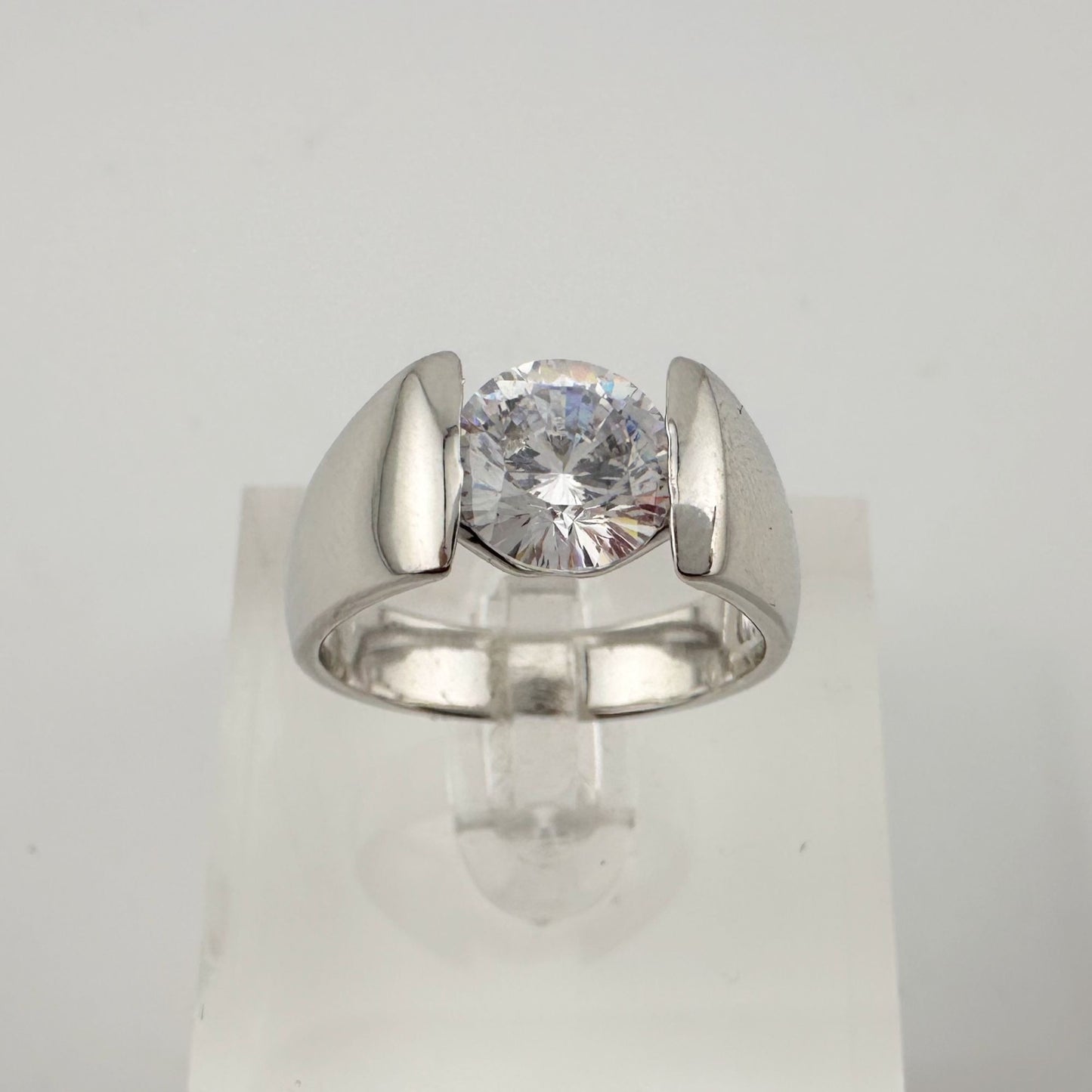 Shimmering and Beautiful 2.00 Carat DiamondLite Solitaire Ring  - Sterling Size 6.5