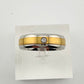 10 kt Gold & Stainless Steel Single Diamond Wedding Band Size 11