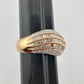 Beautiful 1.00 Carat Chocolate Diamond Baguette Tidal Wave Ring SIze 8