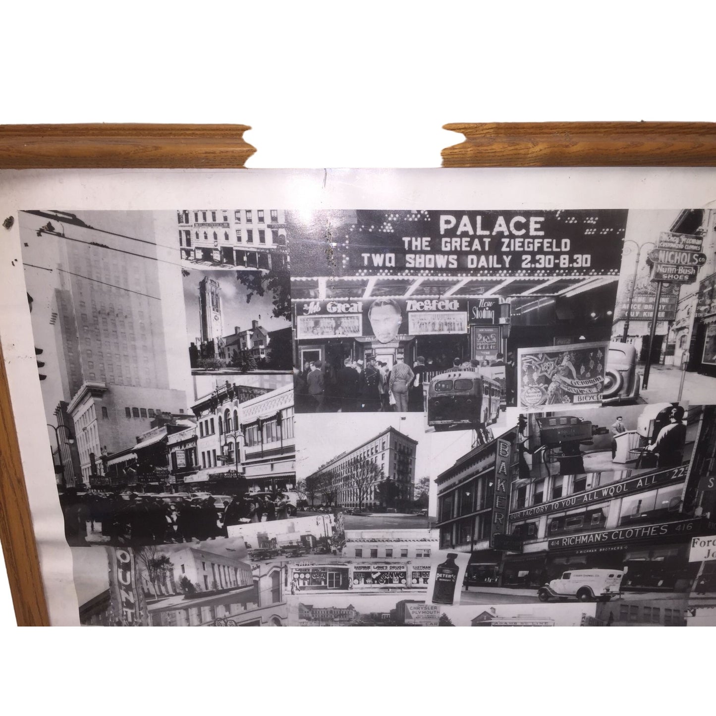 A SENTIMENTAL JOURNEY Framed Black/White History Poster/Art Collage Of Toledo Ohio