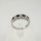 Natural Black and White Diamond Band Ring - size 7.25