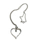 Heart Pendant with Diamond Accent - Rhodium Plated with 15" chain