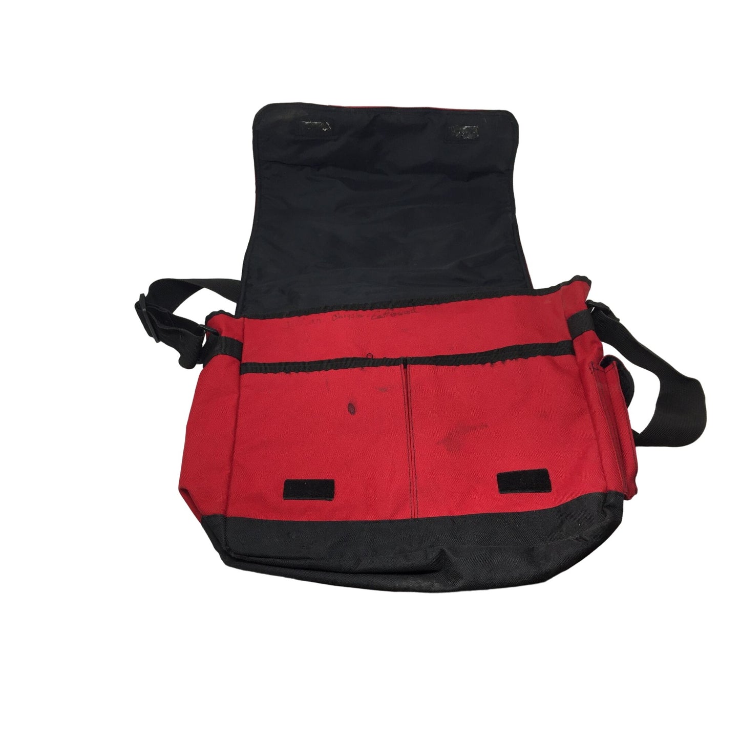 No Boundaries Red and Black School Bag with Pockets and Zippers