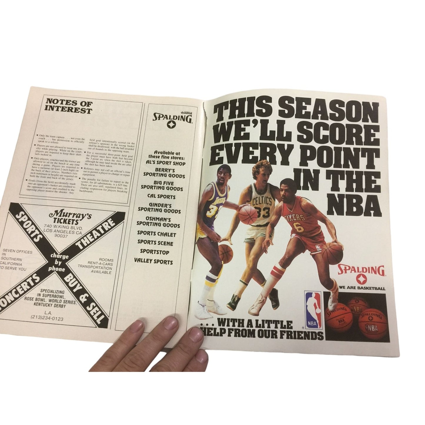 The Official NBA Program Magazine "Hoop" - by Professional Sports Publications