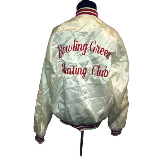 Dunbrooke Bowling Green Skating Club Womens Bomber Jacket with the Name "Krissy" on it