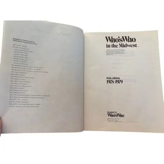 Whos Who in the Midwest 1978-1979 - vintage book --