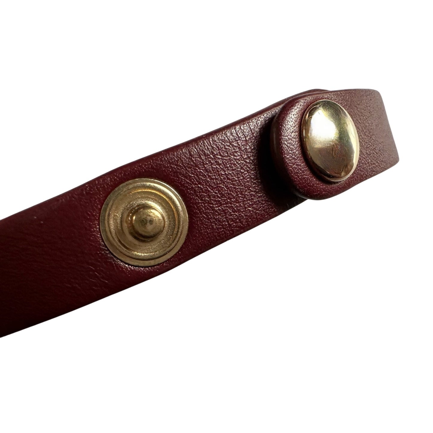 Salvatore Ferragamo Aubergine Leather Vara Bow Bracelet Deep Reddish Brown