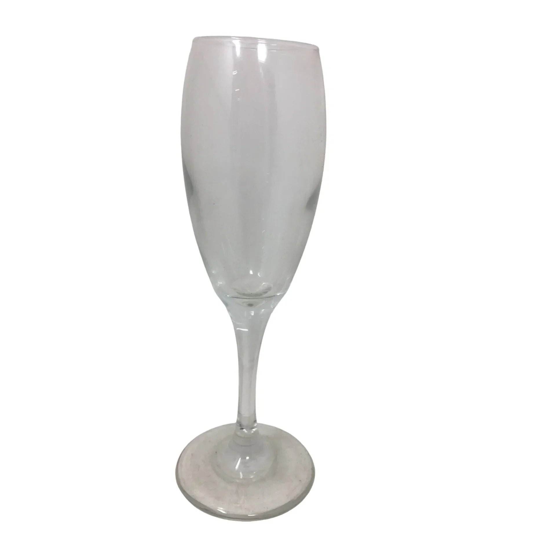 Set of 3 Clear Stemmed Glass Champagne Flutes- About 8" Tall Each - A+ Stuff