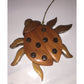 Brown Wood Carved LADYBUG CHRISTMAS ORNAMENT