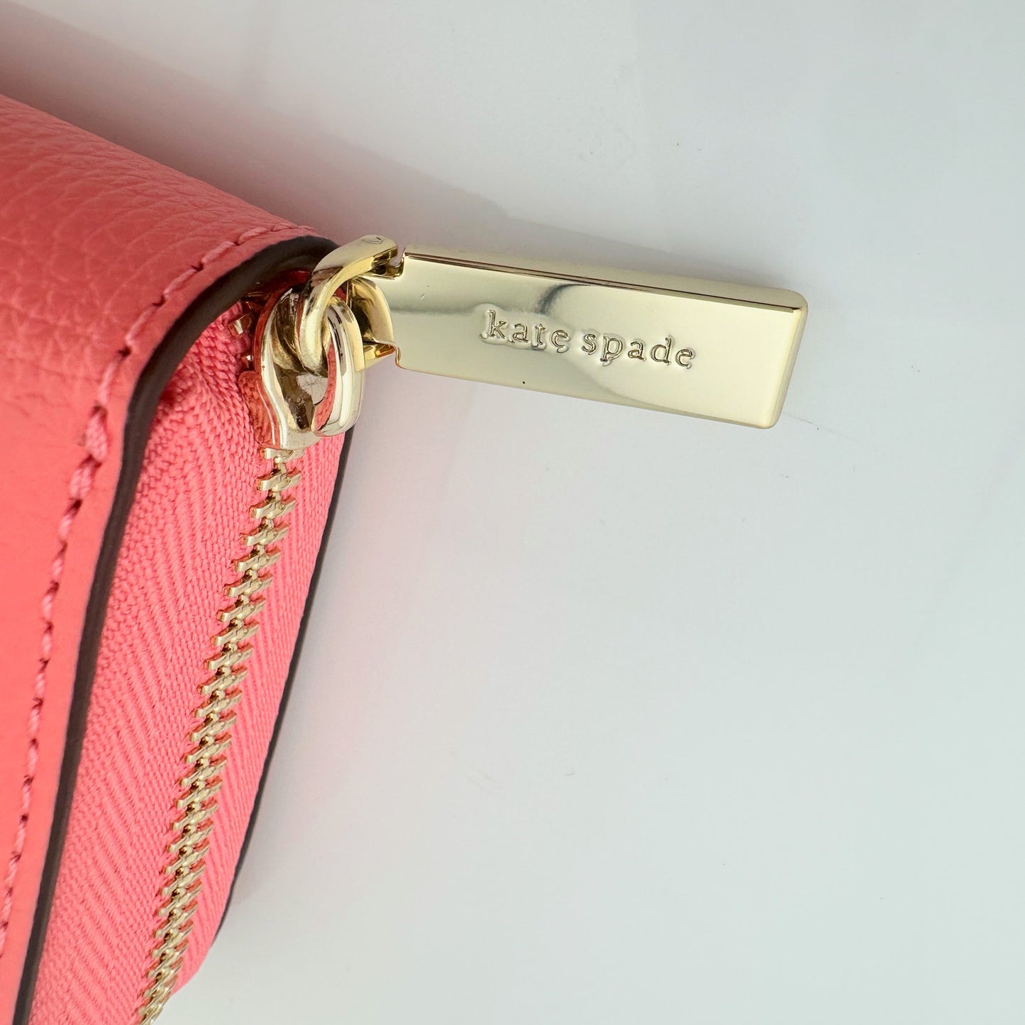 Kate Spade Pink Multi Pocket Compact Zip Wallet