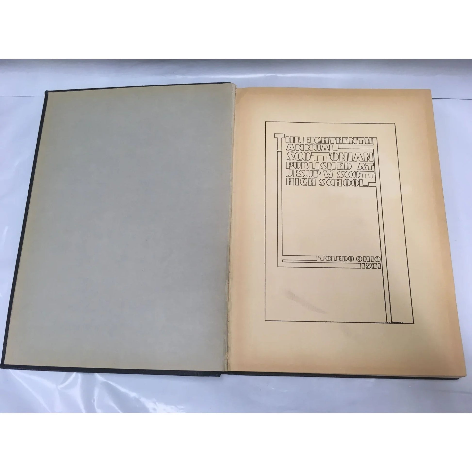 Scottonian Class of 1931 Vintage Yearbook- Scott High School - A+ Stuff