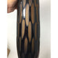 Vintage Black Slender Textured Glass Vase - 12'' Tall