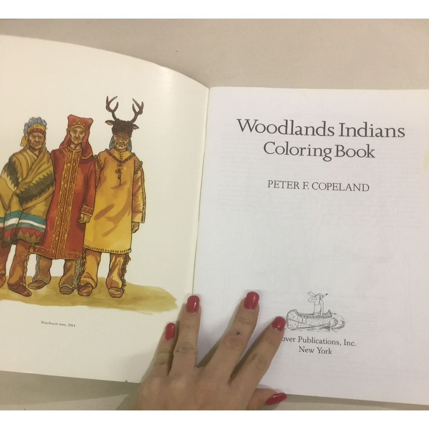 Woodlands Indians Coloring Book by Peter F Copeland