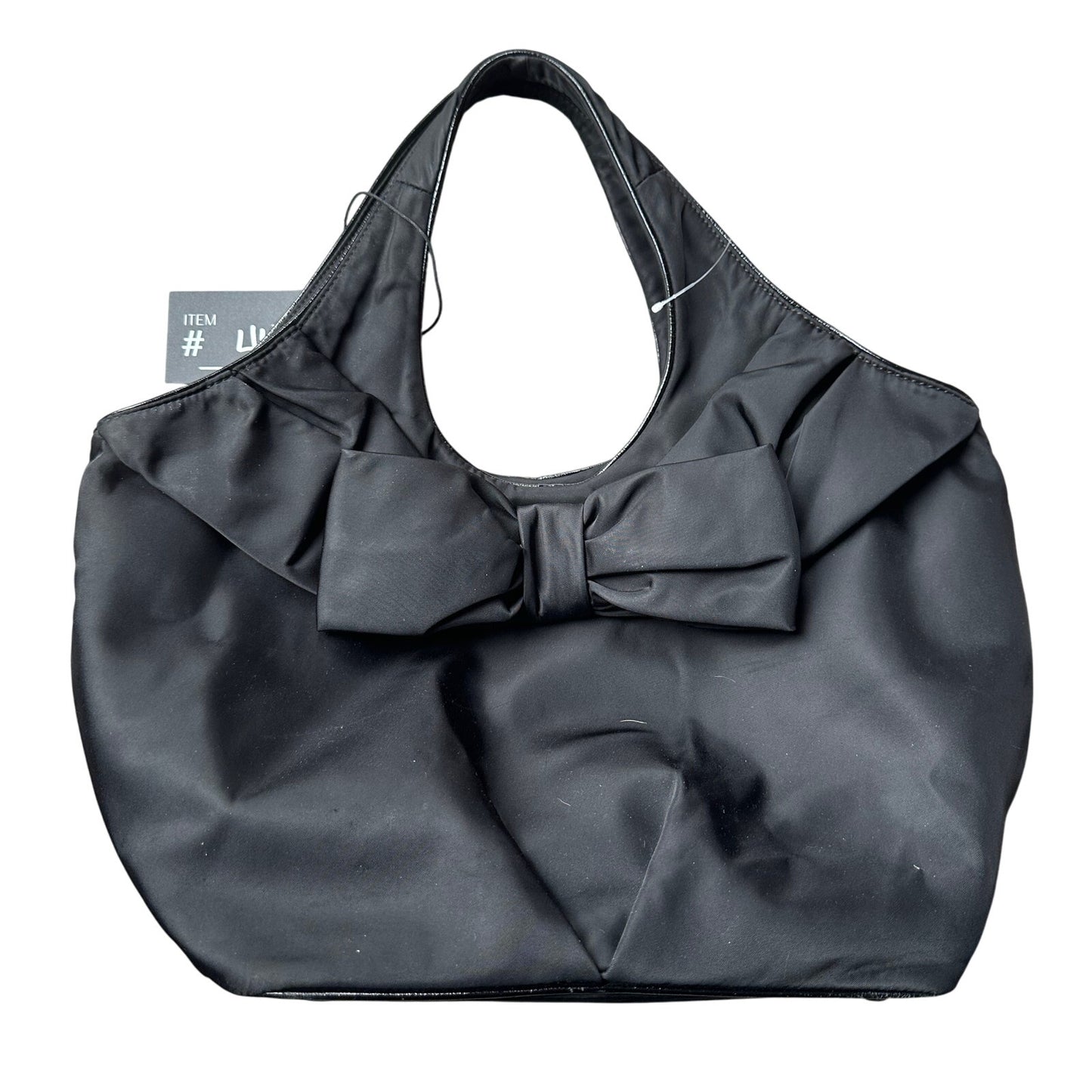 Kate Spade Black Nylon Ribbon Handbag - Polka Dot Interior