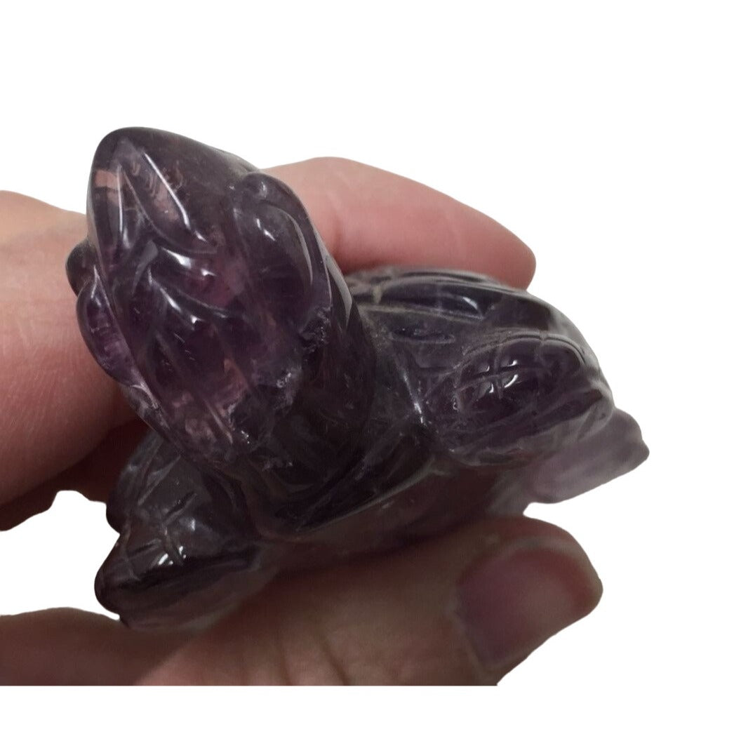 Small Carved Purple Marbled Turtle/Tortoise Figurine