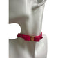 Salvatore Ferragamo Deep Pink Leather Vara Ribbon Bow Double Wrap Bracelet