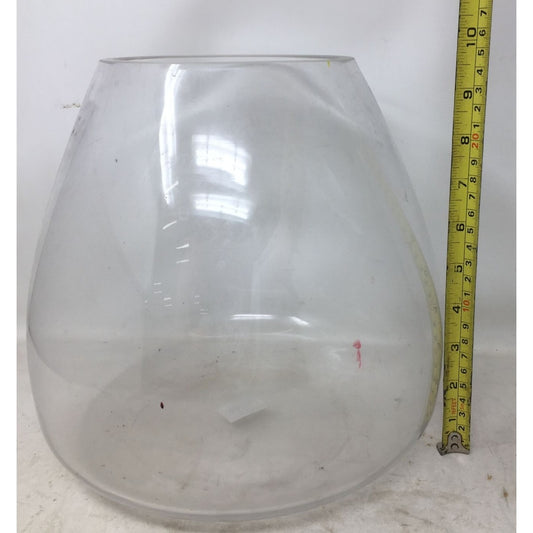 Diamond Star Corp. Large Round Wide Clear Glass Flower Vase