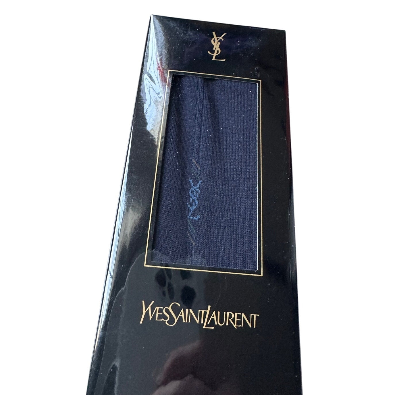 Yves Saint Laurent Mens Dress Socks - Blue - New in Sealed Box