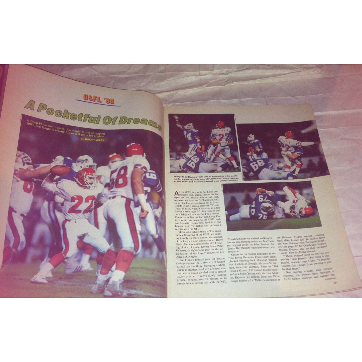 Doug Flutie of Boston College Eagles 1985 Sports Illustrated Magazine