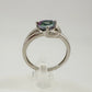 Trillion Cut Mystic Topaz Ring Size 7 - Sterling