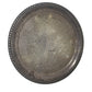 Vintage Silver Metal Round Serving Tray- About 12.5 inches