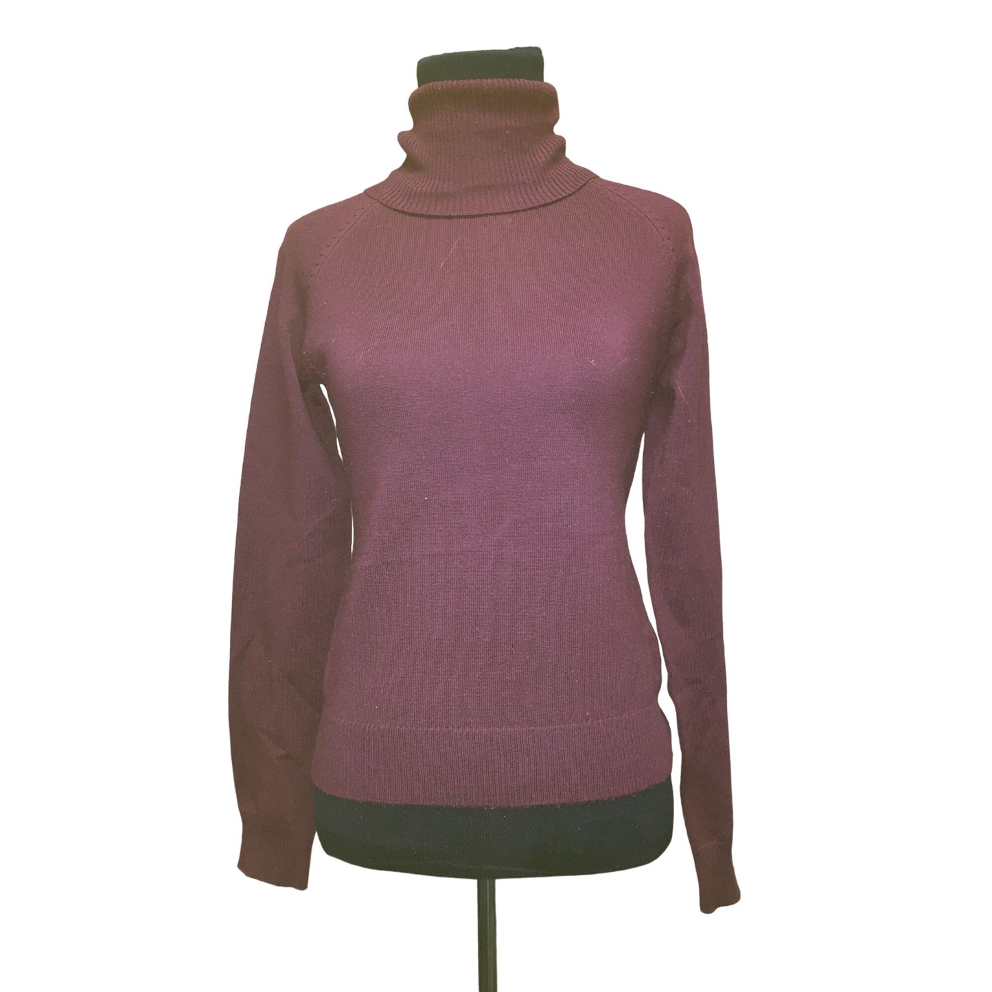 Hennes Womens Size Small Maroon/Burgundy Colored Turtleneck Shirt