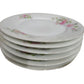 12 Bavaria White Plates with Peony Flowers printed around the border